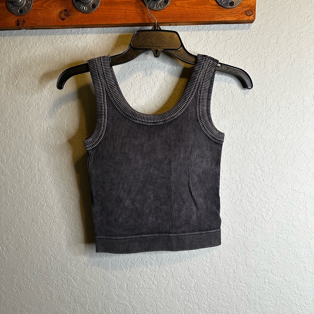 NWT. Zenana Outfitters Black Ribbed Tank Top. Various sizes.